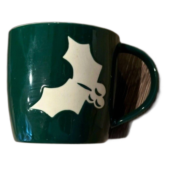 Starbucks Collectible Embossed Holly Leaves Holiday Coffee Mug - Picture 1 of 4